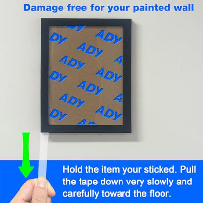 ADY Double Sided Tape Heavy Duty Clear Tape Removable,Clear Picture Hanging Strips for Mounting No Residue, Damage-Free, Double Sided Tape Paint Safe for Wall, Poster Stick,Office - color: transparent