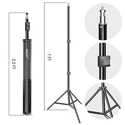 EMART 33 inch Reflective Photography Umbrella,Studio Camera Photographic Props with Adjustable Light Stand,Flash Diffuser for Speedlight(4 Pack)
