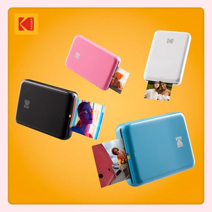 KODAK Step Instant Smartphone Photo Printer, Portable Mini Color Wireless Mobile Printer, Zink 2x3” (5.1x7.5 cm) Sticky-Back Photos, Bluetooth Compatible with iOS & Android Devices, Editing App, Pink - color: Pink, style: Printer