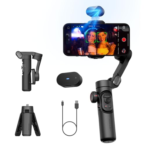 AOCHUAN Gimbal Stabilizer for Smartphone with AI Tracking Sensor, Gimbal with Focus Wheel for Phone/Android, Phone Stabilizer with 7.0 Anti-Shake for Video Recording-Smart XE AI - style: Smart XE AI