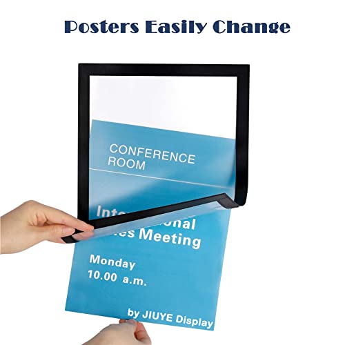 JIUYE 8.5" x 11" Magnetic Document Paper Holder Backside with Magnetic Tape,Magnetic Display Frame for Sign/Notice/Photo,work on Metal and Magnetic Surface (Frosted Surface,12Pcs) - size: 8.5" x 11" Size