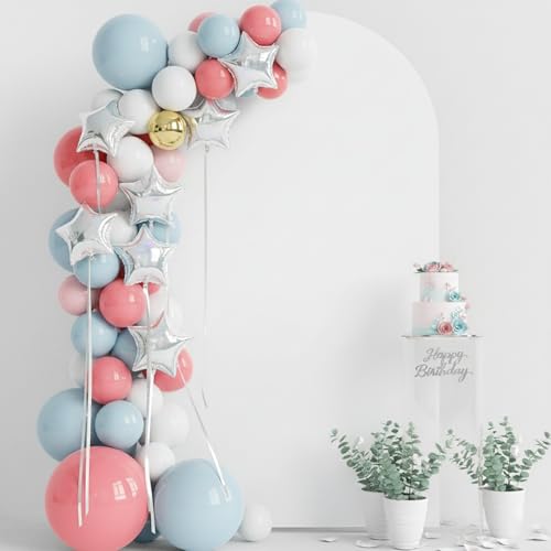 Double Sided 6.6FT White Arch Backdrop Cover Spandex Fitted Stretchy Arch Covers for Wedding Birthday Party Bridal Baby Shower Ceremony - color: White, size: 6.6FT