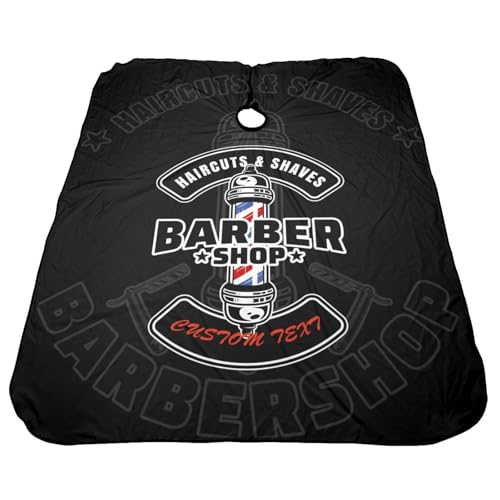 Custom Barber Cape, Personalized Haircut Salon Cape for Men - color: Barber Style 3