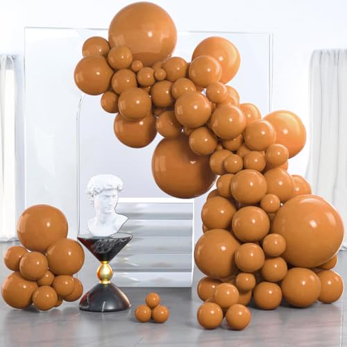 PartyWoo Light Brown Balloons 85 pcs Different Sizes of 18 12 10 5 Inch Caramel Brown Tan Boho Neutral Latex Balloon Arch Kit Garland for Birthday Wedding Baby Shower Party Decorations Brown-F10 - color: Brown-f10