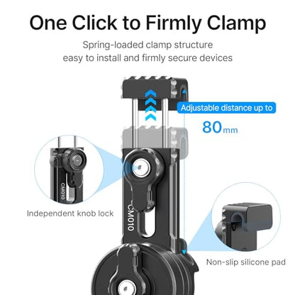 jusmo CM010 Cell Phone Fence Mount Game Changer Mounting Kit for GoPro, iPhone, AKASO, DJI Osmo Action, Insta360, Mevo Start for Recording Baseball Softball Tennis Gamechanger Streaming Kit - style: CM010