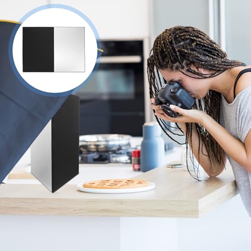 PRETYZOOM A3 Foldable Photography Reflector Board with Light Diffuser for Jewelry and Cosmetics Photography, Portable Cardboard Reflective Panel for Studio and Outdoor Photo Lighting