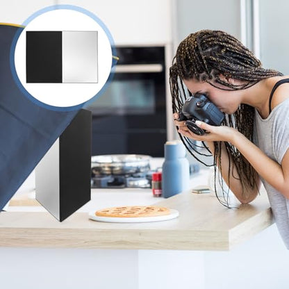 PRETYZOOM A3 Foldable Photography Reflector Board with Light Diffuser for Jewelry and Cosmetics Photography, Portable Cardboard Reflective Panel for Studio and Outdoor Photo Lighting