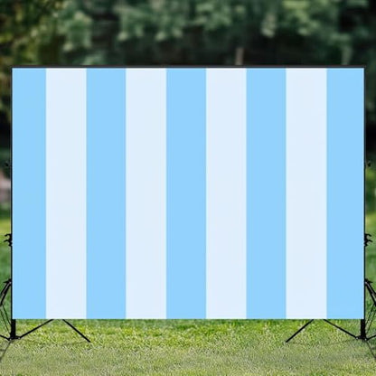 5x7ft Photography Backdrop Blue Stripes Soft Shades Light Blue Photo Backdrop Photography Background for Photoshoot Portrait Video Party Photo Studio Prop Booth - color: Color1