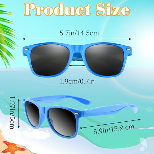 ASTARON Sunglasses Bulk, 6/12/24/48 Pack Sunglasses Party Favors for Summer Beach Pool Birthday Wedding Party Supplies - color: Sky Blue