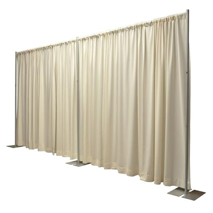 OnlineEEI Pipe & Drapes Portable Stand Kit, 8FT x 20FT Photo Backdrop Set with Portable Stand, Photography Background for Weddings, Birthday Parties, Business Events (Bone) - color: Bone