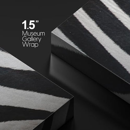 wall26 - Canvas Prints Wall Art - Canvas Prints Wall Art - Zebra Fur/Skin Texture - 12"x12" - color: 04. Zebra Pattern, size: 12"L x 12"W