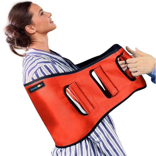 Transfer Belt Transfer Sling - Padded Gait Belt - Heavy Duty Patient Lift, Mobility Standing and Lifting Aid for Disabled, Elderly, Injured - Safely Move from Bed and Wheelchair (Orange) - color: Orange 2