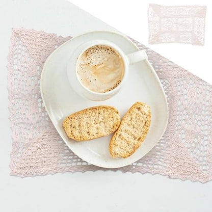 Simple Cotton Crochet Lace Tablecloth for Home Decor Dinner Table Wedding Outdoor Picnic Decorative Doilies Photo Props for Cake Dessert Food Styling