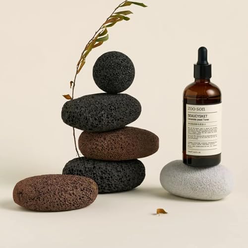 5PCS Original Design Natural Volcanic Rock Product Photography Background Prop Set for Cosmetics Jewelry Ornaments Makeup Skin Care Small Product