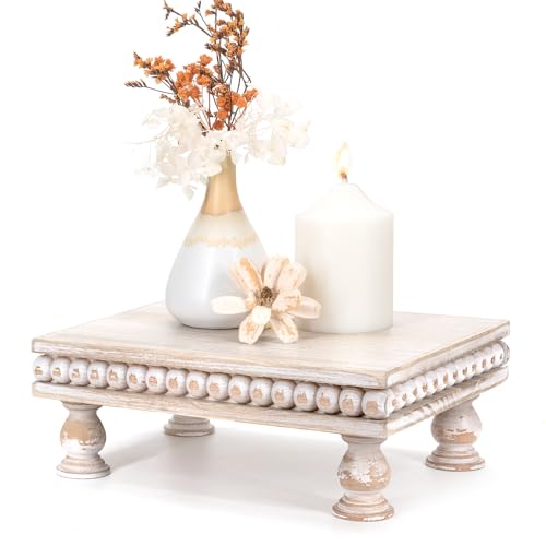 EOSAHR Pine Wood Display Riser for Home Decor – Rustic Pedestal Stand for Showcasing New House Essentials, Soap Holder or Coffee Table Accents – Perfect Modern Boho Chic Decor (Light-Natural) - color: Light-Natural