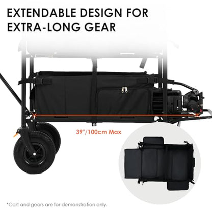 TARION Video Production Cart Accessories - Foldable Storage Box for Titanrig Cart Base - Dual Side Access & Extendable for Long Gear - Titanrig Organizer - style: Accessory - Organizer