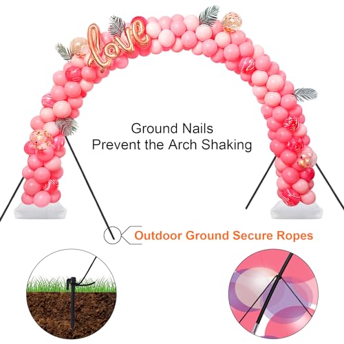Chamvis Balloon Arch Kit, 9FT Height & 10FT Width Adjustable Balloon Arch Stand Frame Garland Stand: Wedding Baby Shower Birthday Photo Backdrop - style: Arch