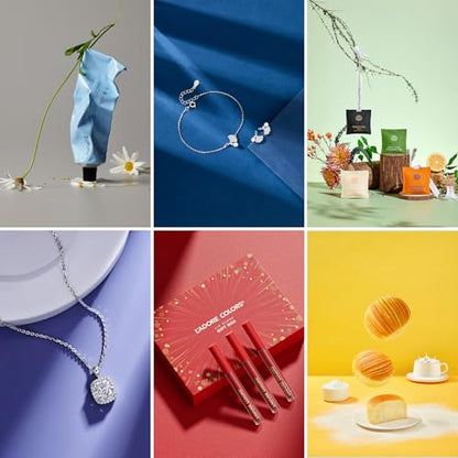 18 Colors Photography Backdrops Small Product Background - Tabletop Photo Shoot for Jewelry Cosmetics Food(19.7 * 27.6 Inch)