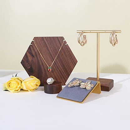 Velvet earrings holder for girls, Grey earring organizer board, Gold earring stand display for selling【Grey】 - color: Grey