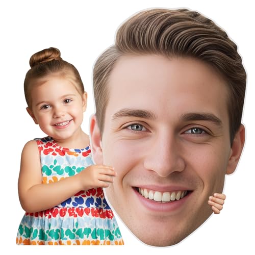 Custom Big Head Cutout, 20 to 48 inch Customize Giant Heads, Large Fun Head, Personalized Face Signs for Party Birtyday, Coroplast Board, On Sticks, 1 Piece - color: 1 Piece