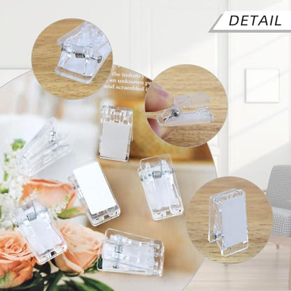 20 Pieces Self Adhesive Clips for Photo Sticky Clips for Wall Tapestry Wall Hanging Clips Sticky Spring Clips for Office Home Clear Plastic Sticky Clip for Poster Paper Self-Adhesive Clips for Hanging