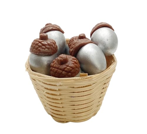 Mini Acorns for Crafts15 Silver Acorn Garden Display Minimal Decoration
