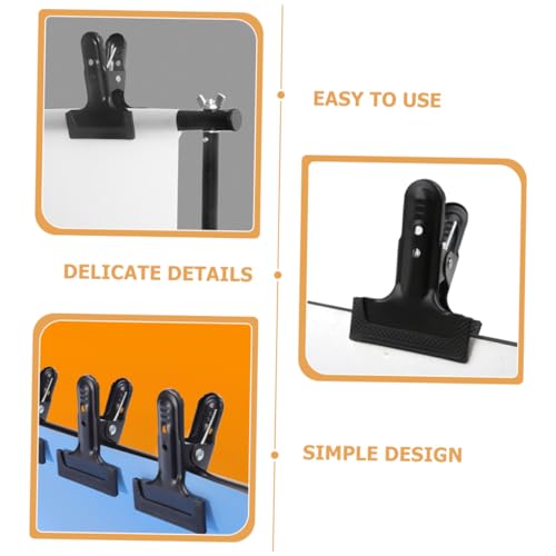 ARTIBETTER 4pcs Backdrop Clips Backdrop Fixing Clamps Heavy Duty Cold Rolled Steel for Photography Setup Stylish for Securing Background Cloths