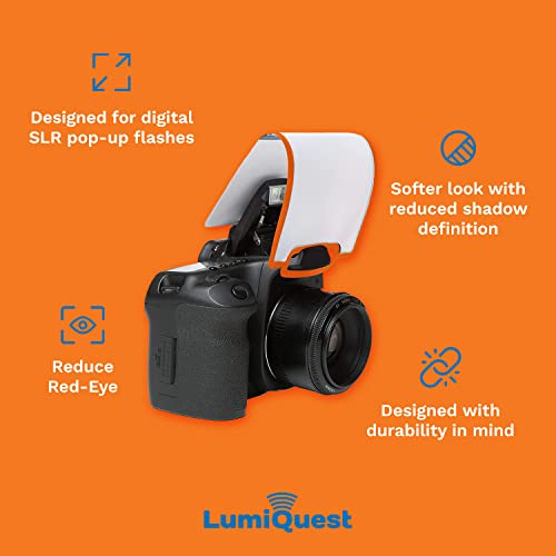 LumiQuest Soft Screen, Flash Diffuser & Light Softener, Universal Classic Design for Digital SLR Cameras, Neon Orange - color: Neon Orange