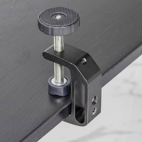 2Pcs Universal C Clamp, Heavy Duty Sturdy 1/4 and 3/8 Thread Hole for Tables Desk Mount, Desktop Mount Holder, Photo Studio Photography, Quick Release U Clip Holder and Wood Work - size: 2PCS