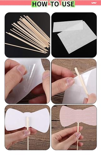 30-Piece Wedding Photo Booth Props Set, Gold Dusted Party Decorations, Wedding Celebration Supplies (Pink)