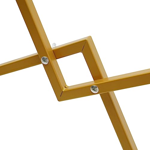 6.27FT Gold 4 Square Hoop Backdrop Stand, 4-Tier Detachable Wedding Metal Flower Arch Kit Frame for Photo Booth Background, Flower Display Background Decoration for Birthday Party (Square) - style: Square