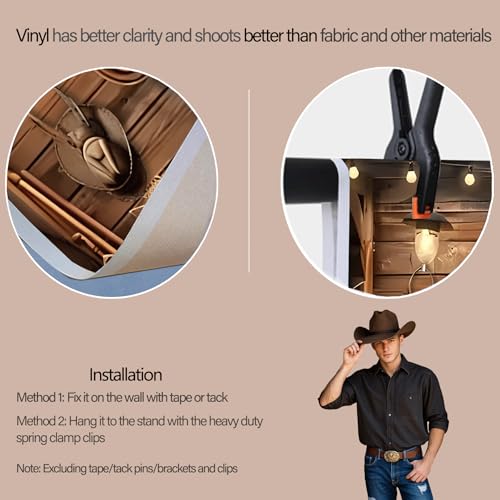 18X10ft Western Party Backdrop Rustic Wooden Cowboy Backdrop, Wild West Wooden House Farm Photography Background Western Theme Cowboy Birthday Party Decor Banner Photo Studio Props - size: 18x10ft