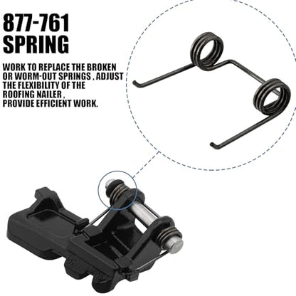 Hicarer 40 Pcs 877-761 Nailer Feeder Springs for Coil Roofing Nailer Compatible with Hitachi Nv45ab Nv45ab2 Nv50ap2 Nv50a1