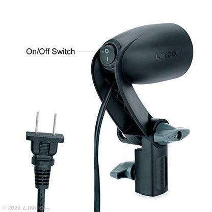 LINCO Lincostore 2 Pcs Photography Studio AC Fire-Resistant Socket Light Stand Mount Umbrella Holder E26/E27 Mini Cirrus 5310