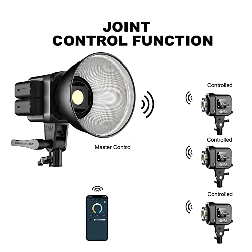 GVM SD80S 80W COB Video Light Kit, 5600K Continuous Lighting for Photography with Bowens Mount Softbox&Stand, 8 Lighting Effects Support AC Adapter & NP Series Battery - color: softbox lighting kit