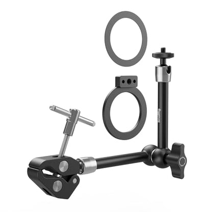 SmallRig Magic Arm Clamp w/ 1/4" Screw, Phone Mount for Magsafe & Magnetic Adapter Ring, 11 Inches Integrated Magic Arm for iPhone, for Android, for Action Cameras/LCD Monitor/LED Lights - 5604 - size: 11''+phone mount