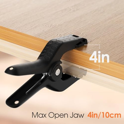 Backdrop Clamps Clips - 9in - Large Spring Clamps for Backdrop Stand, 6 Pack Heavy Duty Plastic Muslin Photo Clamp for Photography Photobooth, Balloon Arch, Woodworking - size: 9in