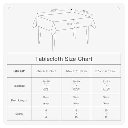 Olive Green Linen Tablecloth 118x57 Inch, Waterproof Wrinkle and Stain Resistant, Washable Farmhouse Table Cover for Kitchen Dining and Party - color: Fine Yarn - Olive, size: 118" x 57" (Rectangular)