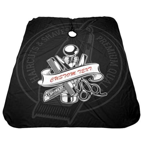 Custom Barber Cape, Personalized Haircut Salon Cape for Men - color: Barber Style 4