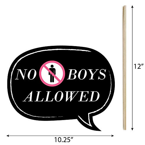 Big Dot of Happiness Funny Girls Night Out - Bachelorette Party Photo Booth Props Kit - 10 Piece - color: Gold, Pink, Black, White