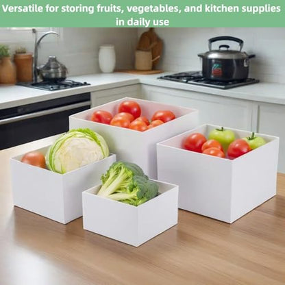 6 PCS Buffet Risers and Stands (3",4",5",6",7",8"), Food Risers for Buffet Table, Acrylic Nesting Risers with Hollow Bottoms, Display Stand Shelf for Party, Catering, Desserts, Jewelry & Collectibles (white)