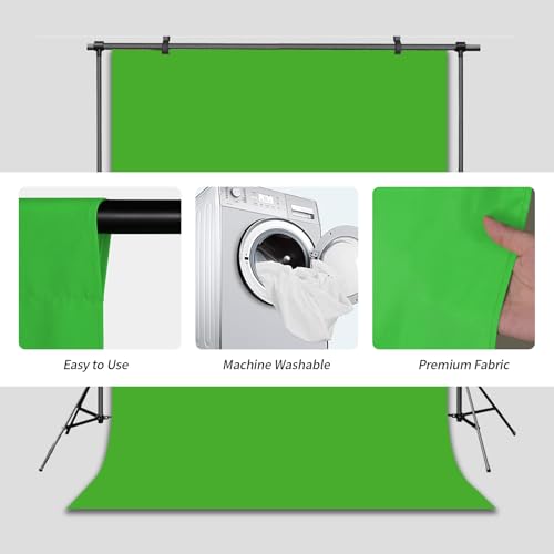 Green Screen Backdrop，Chromakey Virtual GreenScreen Background Sheet，Fabric Wrinkle Resistance Photo Background for Photo Studio Shooting Props，8x10FT - color: Green, size: 8x10ft