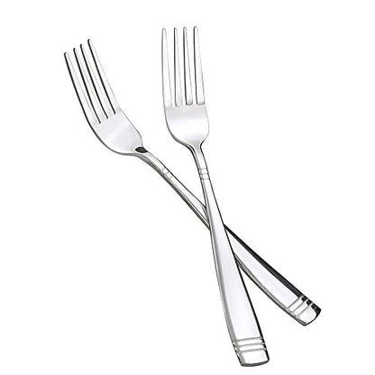Obstnny Stainless Steel Dinner Fork, 8-Inch, Set of 12 - size: 12-piece dinner forks