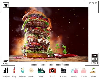 Trykid 8x8ft Giant Stacked Burger Backdrop Spicy Beef Flame Grilled Gourmet Food Scenery Photography Background Culinary Delight Tapestry Party Decoration Photo Booth Prop Fabric - size: 8x8ft