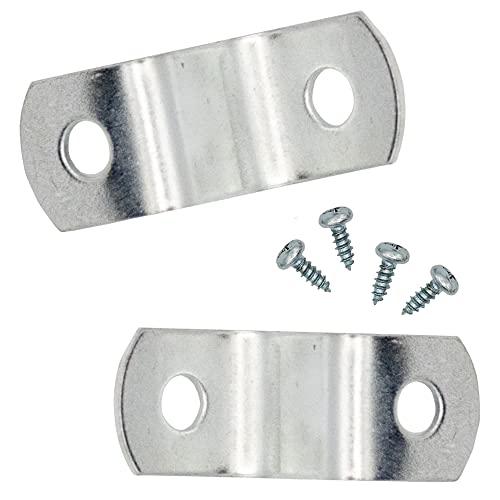 1/2" Depth Flat Offset Mounting Canvas Clips for Picture Framing Pack of 10 Plus #6 X 3/8" Pan-Head Screws Included - color: 10, size: 1/2 Inch