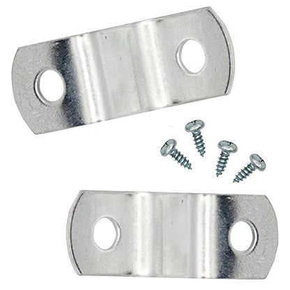 1/2" Depth Flat Offset Mounting Canvas Clips for Picture Framing Pack of 10 Plus #6 X 3/8" Pan-Head Screws Included - color: 10, size: 1/2 Inch