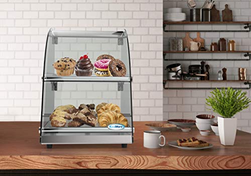 KoolMore DC-2CN Bakery Display Case, 2.4 Cu. Ft - 2 Shelves - size: 14 in. - 2 Shelves