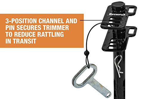 Buyers Products LT13 3-Position Lockable Weed Wacker/Trimmer Rack for Landscape Trailers - Adjustable, Black Powder-Coated Steel, Holds 3 Weed Eaters, Rust-Resistant Lawn Edger Rack, Made in USA - size: 3-Position