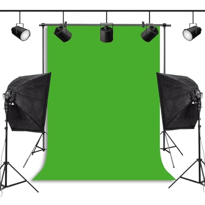 Green Screen Backdrop，Chromakey Virtual GreenScreen Background Sheet，Fabric Wrinkle Resistance Photo Background for Photo Studio Shooting Props，6x9FT - color: Green, size: 6x9ft
