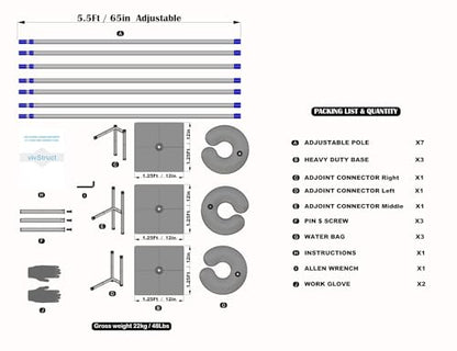 Adjustable Heavy Duty Portable Pipe and Drape Backdrop Kit 10FT x 20FT Double Crossbar Easy Set Up for Wedding&Party&Photography&Baby Show&Display (No Drape)，But Not for Flower Walls/TVs/Heavy Items - size: 10FT x 20FT & Double Crossbar & No Drape